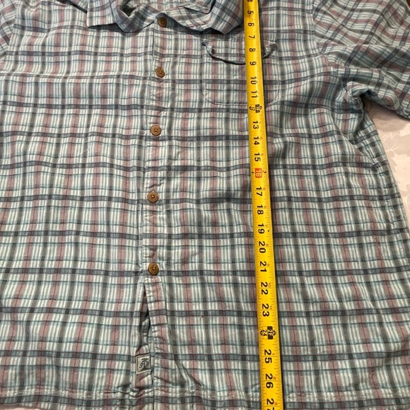 Tommy Bahama Shirt Mens XL Blue Plaid 100% Silk Short Sleeve Button Up Casual - Picture 7 of 9